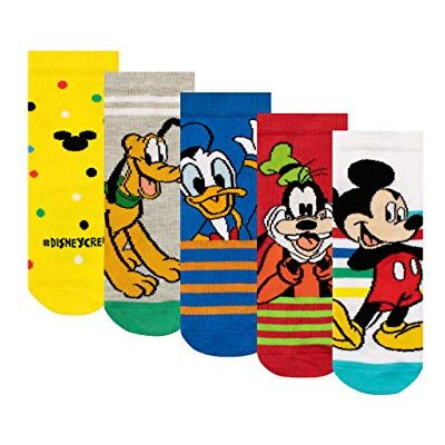 Disney Meias Pacote de 5 para Crianças Mickey Mouse, multicolorido Disney Meias Pacote de 5 para Crianças Mickey Mouse, multicolorido