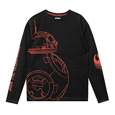 Star Wars T-shirt de mangas compridas para menino BB8, multicolorido, 9-10 anos Star Wars T-shirt de mangas compridas para menino BB8, multicolorido, 9-10 anos