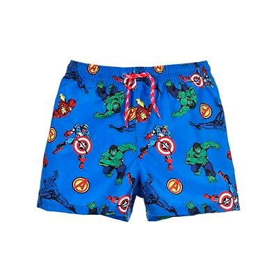 Marvel Os Vingadores Bermudas para crianças, calções de banho fato de banho de natação infantil, tamanhos 4 a 10 anos, azul, 8 anos Marvel Os Vingadores Bermudas para crianças, calções de banho fato de banho de natação infantil, tamanhos 4 a 10 anos, azul, 8 anos