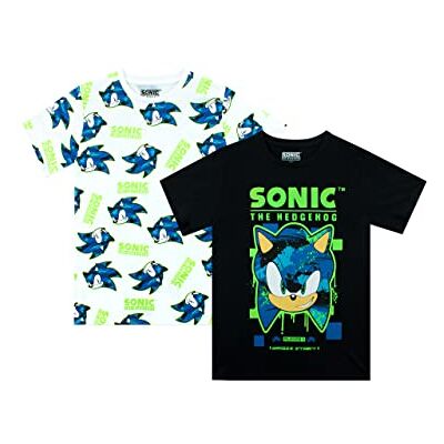 Sonic The Hedgehog Camisola, conjunto de 2 t-shirts para crianças t-shirt Gamer para crianças multicoloridas 7-8 anos Sonic The Hedgehog Camisola, conjunto de 2 t-shirts para crianças t-shirt Gamer para crianças multicoloridas 7-8 anos