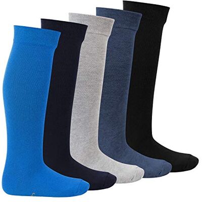 Footstar EVERYDAY! KIDS Knee Socks 5 pares de meias compridas para meninas/menino algodão, Jeans Footstar EVERYDAY! KIDS Knee Socks 5 pares de meias compridas para meninas/menino algodão, Jeans