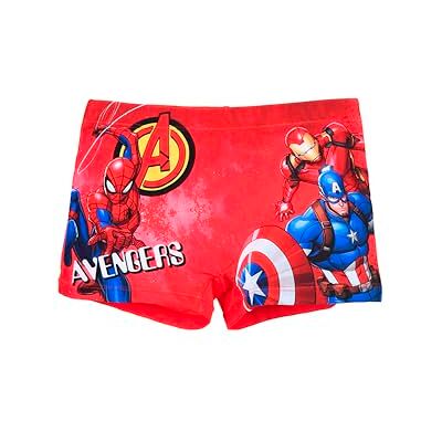 Marvel Os Vingadores fato de banho para crianças, calções de banho fato de banho de natação infantil, tamanho 8 anos vermelho Marvel Os Vingadores fato de banho para crianças, calções de banho fato de banho de natação infantil, tamanho 8 anos vermelho