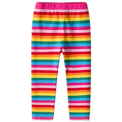 VIKITA Leggings para meninas, íris às riscas, algodão, primavera, verão, calças bonitas, F5508 VIKITA Leggings para meninas, íris às riscas, algodão, primavera, verão, calças bonitas, F5508