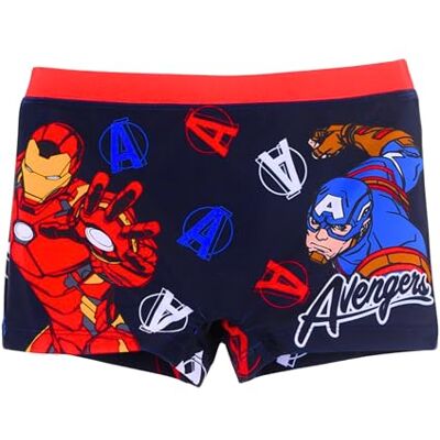Marvel Avengers fato de banho para crianças, design Homem de Ferro e Capitão América calções de banho de criança, tamanhos 4 a 10 anos, azul, 4 anos Marvel Avengers fato de banho para crianças, design Homem de Ferro e Capitão América calções de banho de criança, tamanhos 4 a 10 anos, azul, 4 anos
