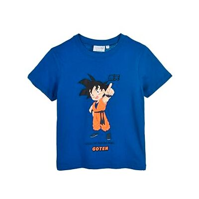 Dragon T-shirt para crianças, Goten t-shirt de algodão macio de manga curta para crianças, tamanho 4 anos, azul Dragon T-shirt para crianças, Goten t-shirt de algodão macio de manga curta para crianças, tamanho 4 anos, azul