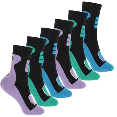 Footstar Meias térmicas para crianças ao ar livre (6 pares) meias de inverno coloridas de tecido completo, pastel, 35-38 Footstar Meias térmicas para crianças ao ar livre (6 pares) meias de inverno coloridas de tecido completo, pastel, 35-38