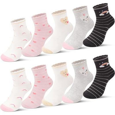 Libella Meias desportivas para menina, comprimento médio, design de unicórnio, meias desportivas de corrida, meias de inverno 2884, 10-2886 Libella Meias desportivas para menina, comprimento médio, design de unicórnio, meias desportivas de corrida, meias de inverno 2884, 10-2886