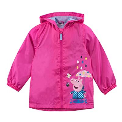 Peppa Pig Impermeável Impermeável para meninas Casaco rosa para crianças Idade de 12 meses a 8 anos Merchandise oficial, ROSA Peppa Pig Impermeável Impermeável para meninas Casaco rosa para crianças Idade de 12 meses a 8 anos Merchandise oficial, ROSA