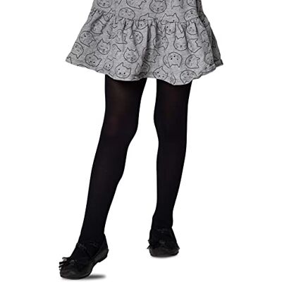 LORES Leggings lisas infantis, para balé, dança ou escola, 40 denier, opacas, fabricadas em Itália, Neron LORES Leggings lisas infantis, para balé, dança ou escola, 40 denier, opacas, fabricadas em Itália, Neron