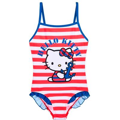 Hello Kitty Sanrio Fato de banho para menina, design de fato de banho de uma peça, natação infantil, tamanhos 3 a 8 anos, Vermelho, 3 anos Hello Kitty Sanrio Fato de banho para menina, design de fato de banho de uma peça, natação infantil, tamanhos 3 a 8 anos, Vermelho, 3 anos