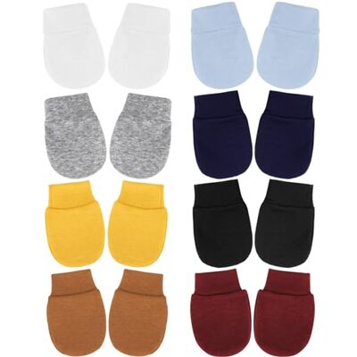 DRESHOW Luvas para bebés recém-nascidos luvas de algodão que não riscam para 0-6 meses, 8 conjuntos Baby Mittens Mt-13 DRESHOW Luvas para bebés recém-nascidos luvas de algodão que não riscam para 0-6 meses, 8 conjuntos Baby Mittens Mt-13