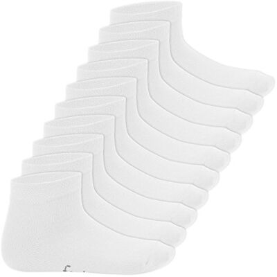 Footstar SNEAK-IT! KIDS Low Cut Socks de algodão para meninas ou boys 10 pares nice colours, Branco, 35-38 Footstar SNEAK-IT! KIDS Low Cut Socks de algodão para meninas ou boys 10 pares nice colours, Branco, 35-38