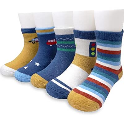 Adorel Meias Inverno Térmicas Algodão Menino Pack de 5, 2-3 anos Adorel Meias Inverno Térmicas Algodão Menino Pack de 5, 2-3 anos