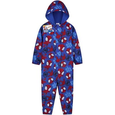 Marvel Spidey Macacão impermeável crianças e pequenos com capuz e fecho de correr fato impermeável poncho super-herói forro polar (4-5 anos, azul) Marvel Spidey Macacão impermeável crianças e pequenos com capuz e fecho de correr fato impermeável poncho super-herói forro polar (4-5 anos, azul)