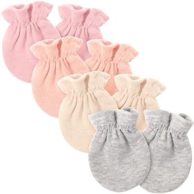 DRESHOW Luvas para Bebês Recém-Nascidos Luvas de Algodão que Não Arranham para 0-6 meses, Tamanho único DRESHOW Luvas para Bebês Recém-Nascidos Luvas de Algodão que Não Arranham para 0-6 meses, Tamanho único