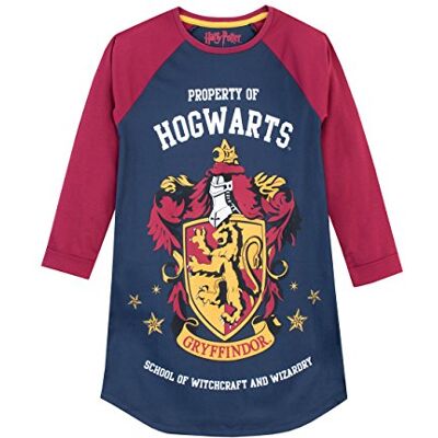HARRY POTTER Camisola menina camisas de manga comprida Gryffindor pijama de Hogwarts para crianças, multicolorido HARRY POTTER Camisola menina camisas de manga comprida Gryffindor pijama de Hogwarts para crianças, multicolorido