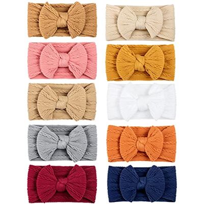 DRESHOW 10 peças Diademas e faixas de cabeça elásticas para bebé menina recém-nascida acessórios para o cabelo DRESHOW 10 peças Diademas e faixas de cabeça elásticas para bebé menina recém-nascida acessórios para o cabelo