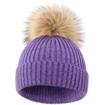 DRESHOW Gorro bebé inverno gorro lã criança chapéus unissexo de malha macia para meninos e meninas com pompom bonito gorros quentes para crianças de 3 meses 8 anos DRESHOW Gorro bebé inverno gorro lã criança chapéus unissexo de malha macia para meninos e meninas com pompom bonito gorros quentes para crianças de 3 meses 8 anos