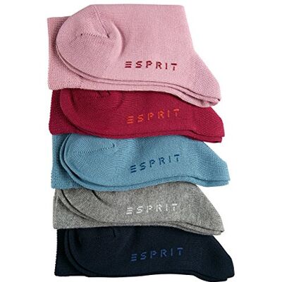 ESPRIT unisex crianças Solid Mix 5-Pack meias respiráveis orgânicas de algodão costura plana reforçada extra suave na pele mista com padrão na área da ponta 5 pares, 8 anos ESPRIT unisex crianças Solid Mix 5-Pack meias respiráveis orgânicas de algodão costura plana reforçada extra suave na pele mista com padrão na área da ponta 5 pares, 8 anos