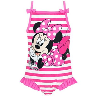 Disney Minnie Mouse fato de banho para menina, fato de banho para menina, 5-6 anos Disney Minnie Mouse fato de banho para menina, fato de banho para menina, 5-6 anos