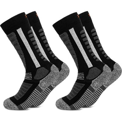 Occulto 2 pares meias de esqui para meninos e meninas (modelo: ), Preto Occulto 2 pares meias de esqui para meninos e meninas (modelo: ), Preto