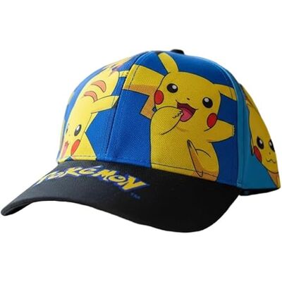 Pokémon Boné com viseira para criança/criança, boné de beisebol ajustável para menino Pokémon Boné com viseira para criança/criança, boné de beisebol ajustável para menino