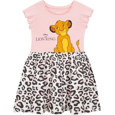 Disney Vestido de menina Simba vestidos de verão para menina, rosa 2-3 anos Disney Vestido de menina Simba vestidos de verão para menina, rosa 2-3 anos