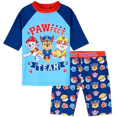 Paw Patrol Patrulha Canina conjunto fato de banho 2 peças para crianças, Azul/vermelho, 5-6 anos Paw Patrol Patrulha Canina conjunto fato de banho 2 peças para crianças, Azul/vermelho, 5-6 anos