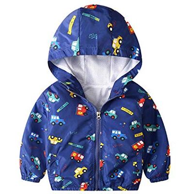 JinBei Casaco infantil bebé casual primavera e outono casaco fino cartoon impressão curto casaco à prova de vento com fecho de correr 1-7 anos JinBei Casaco infantil bebé casual primavera e outono casaco fino cartoon impressão curto casaco à prova de vento com fecho de correr 1-7 anos