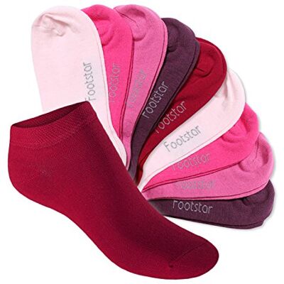 Footstar Meias desportivas curtas para sapatilhas (10 pares), para meninas e meninos Coleção Sneak It!, Baga Footstar Meias desportivas curtas para sapatilhas (10 pares), para meninas e meninos Coleção Sneak It!, Baga