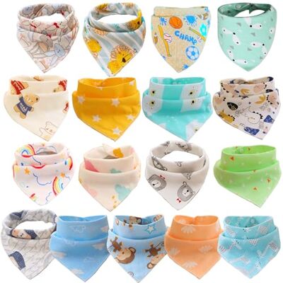 SLOSH Babadores bebé bandanas cachecol toalha Drool baba tecido para bebé menina recém-nascido bandana bebé babete algodão, MultiColors SLOSH Babadores bebé bandanas cachecol toalha Drool baba tecido para bebé menina recém-nascido bandana bebé babete algodão, MultiColors