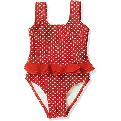 Playshoes Punkte Fato de natação para menina, tamanho 10-11 anos (134/140), vermelho Playshoes Punkte Fato de natação para menina, tamanho 10-11 anos (134/140), vermelho