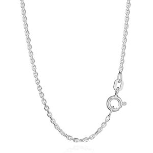 NKlaus Colar de âncoras de 55 cm em prata de lei 925 banhado em diamantes e 1,70 mm de largura , Prata esterlina NKlaus Colar de âncoras de 55 cm em prata de lei 925 banhado em diamantes e 1,70 mm de largura , Prata esterlina