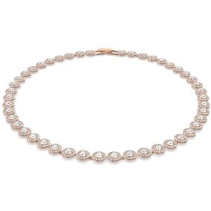 Swarovski Colar Tennis Una Angelic, Tamanho redondo, Médio, Branco, Banho em tom de ouro rosa Swarovski Colar Tennis Una Angelic, Tamanho redondo, Médio, Branco, Banho em tom de ouro rosa