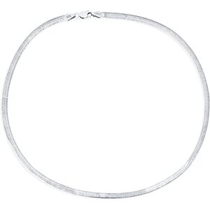 Bling Jewelry Colar de corrente de cobra Herringbone balde ômega de prata esterlina .925 banhado a ouro amarelo contornado de 3,5 e 6 mm de espessura plana para mulheres feita em Itália de 16 a 18 polegadas Bling Jewelry Colar de corrente de cobra Herringbone balde ômega de prata esterlina .925 banhado a ouro amarelo contornado de 3,5 e 6 mm de espessura plana para mulheres feita em Itália de 16 a 18 polegadas
