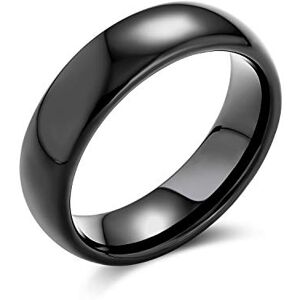 Bling Jewelry Personaliza anel de casamento de titânio banhado a ouro rosa preto prata simples para casais homens mulheres conforto 6 mm tamanho 4-14, Metal, Sem pedras preciosas Bling Jewelry Personaliza anel de casamento de titânio banhado a ouro rosa preto prata simples para casais homens mulheres conforto 6 mm tamanho 4-14, Metal, Sem pedras preciosas