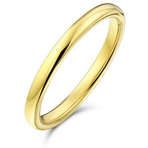 Bling Jewelry Anel de casamento minimalista de cúpula de 2 mm para homens e mulheres, design fino ajustável, banhado em ouro rosa, prata, preto, titânio simples, joias para casais., Metal, Sem pedra Bling Jewelry Anel de casamento minimalista de cúpula de 2 mm para homens e mulheres, design fino ajustável, banhado em ouro rosa, prata, preto, titânio simples, joias para casais., Metal, Sem pedra