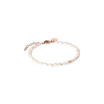 Purelei Pearlfection Pulseira de pérolas de água doce autênticas, aço inoxidável banhado a ouro de 14 K / 18 K 16 19 cm, elegante jóia de pérolas, ajustável Purelei Pearlfection Pulseira de pérolas de água doce autênticas, aço inoxidável banhado a ouro de 14 K / 18 K 16 19 cm, elegante jóia de pérolas, ajustável