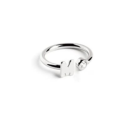 SINGULARU Anel de mulher ajustável personalizado letter Spark prata SINGULARU Anel de mulher ajustável personalizado letter Spark prata