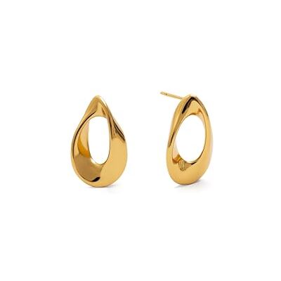 SINGULARU Brincos Ona. Aço com Banho em Ouro de 18 Kt. Joias Para Mulher. Aço com casa de banho de ouro 18 kt resistente à água proporciona um visual sofisticado com forma oval aberta. SINGULARU Brincos Ona. Aço com Banho em Ouro de 18 Kt. Joias Para Mulher. Aço com casa de banho de ouro 18 kt resistente à água proporciona um visual sofisticado com forma oval aberta.