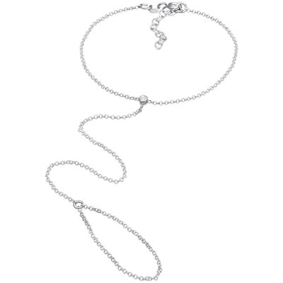 Elli Pulseras trenzada básica para mujer, con cristales , de plata de ley 925 Elli Pulseras trenzada básica para mujer, con cristales , de plata de ley 925