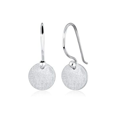 Elli Brincos Brincos para senhora circulares foscos em prata de lei 925 banhados a ouro, Prata Elli Brincos Brincos para senhora circulares foscos em prata de lei 925 banhados a ouro, Prata