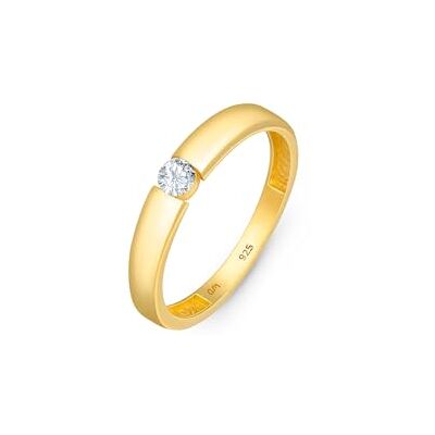 Amberta Aliança de prata de lei 925 anel prata com zircónio anel solitário mulher anel de casamento prateado: Aliança casamento ouro tamanho 12 Amberta Aliança de prata de lei 925 anel prata com zircónio anel solitário mulher anel de casamento prateado: Aliança casamento ouro tamanho 12