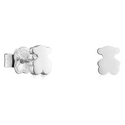 TOUS Brincos de Prata de Primeira Lei para Mulher com Urso de 6mm, Coleção Icon Color TOUS Brincos de Prata de Primeira Lei para Mulher com Urso de 6mm, Coleção Icon Color