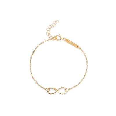 SINGULARU Pulseira infinita pulseira em prata de lei 925 com acabamento em ouro de 18 Kt. O ródio tamanho único comprimento da corrente 17,5 cm jóias para mulher vários acabamentos SINGULARU Pulseira infinita pulseira em prata de lei 925 com acabamento em ouro de 18 Kt. O ródio tamanho único comprimento da corrente 17,5 cm jóias para mulher vários acabamentos