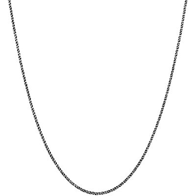 Kuzzoi Colar de prata 925 oxidado, corrente redonda maciça, aspeto entrançado, 55 cm, 2 mm Kuzzoi Colar de prata 925 oxidado, corrente redonda maciça, aspeto entrançado, 55 cm, 2 mm
