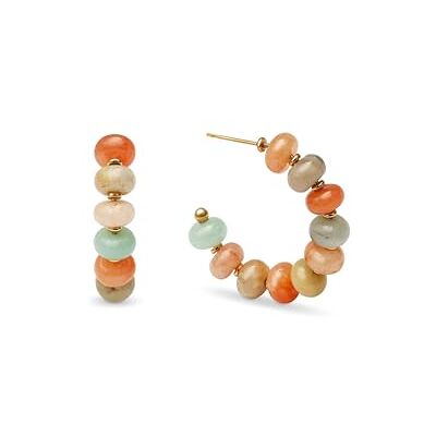 SINGULARU Brincos de Aro Âmbar Stones. Aço com Banho em Ouro de 18 Kt e Pedra Natural. Joias Para Mulher. Acero resistente al agua con baño en oro de 18 Kt aporta un estilo otoñal romántico con piedras naturales de colores. SINGULARU Brincos de Aro Âmbar Stones. Aço com Banho em Ouro de 18 Kt e Pedra Natural. Joias Para Mulher. Acero resistente al agua con baño en oro de 18 Kt aporta un estilo otoñal romántico con piedras naturales de colores.