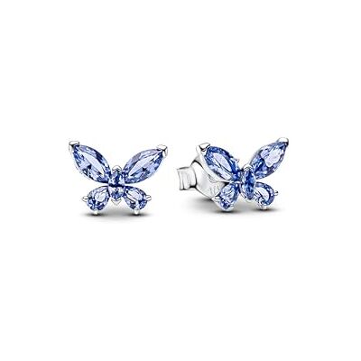 PANDORA Brincos Timeless em forma de borboleta em prata de lei com cristal sintético, PANDORA Brincos Timeless em forma de borboleta em prata de lei com cristal sintético,