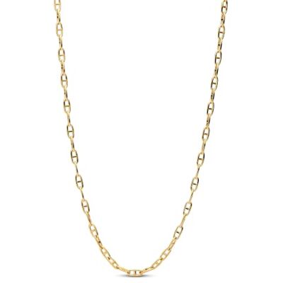 PANDORA Moments Colar de prata de lei banhada a ouro de 14 quilates, compatível com pendente Moments, tamanho: 55 cm, 55 cm, prata esterlina, não é uma pedra preciosa PANDORA Moments Colar de prata de lei banhada a ouro de 14 quilates, compatível com pendente Moments, tamanho: 55 cm, 55 cm, prata esterlina, não é uma pedra preciosa