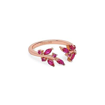 SINGULARU Anel de mulher ajustável buganvília Raspberry prata casa de banho ouro rosa SINGULARU Anel de mulher ajustável buganvília Raspberry prata casa de banho ouro rosa